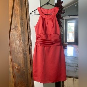 David's Bridal Satin Bridesmaid Dress